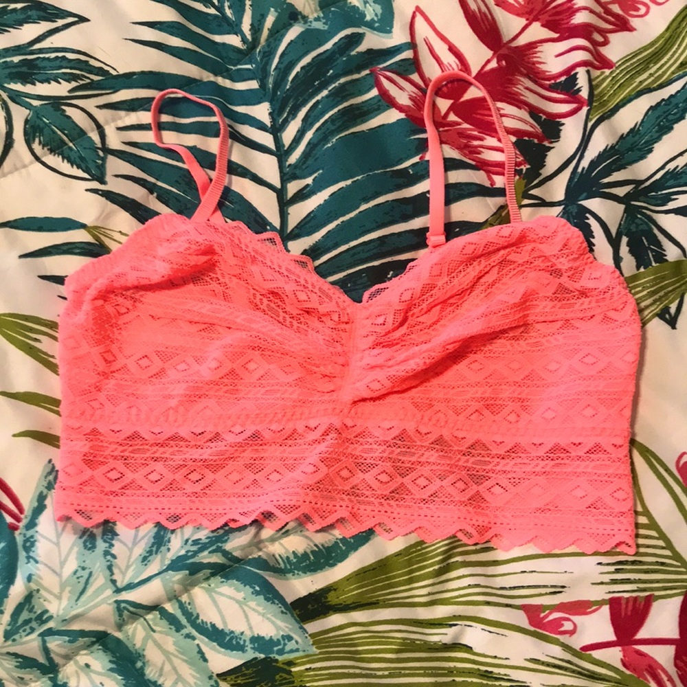 PINK - Lace Bra Orangey Melon color. Super soft.